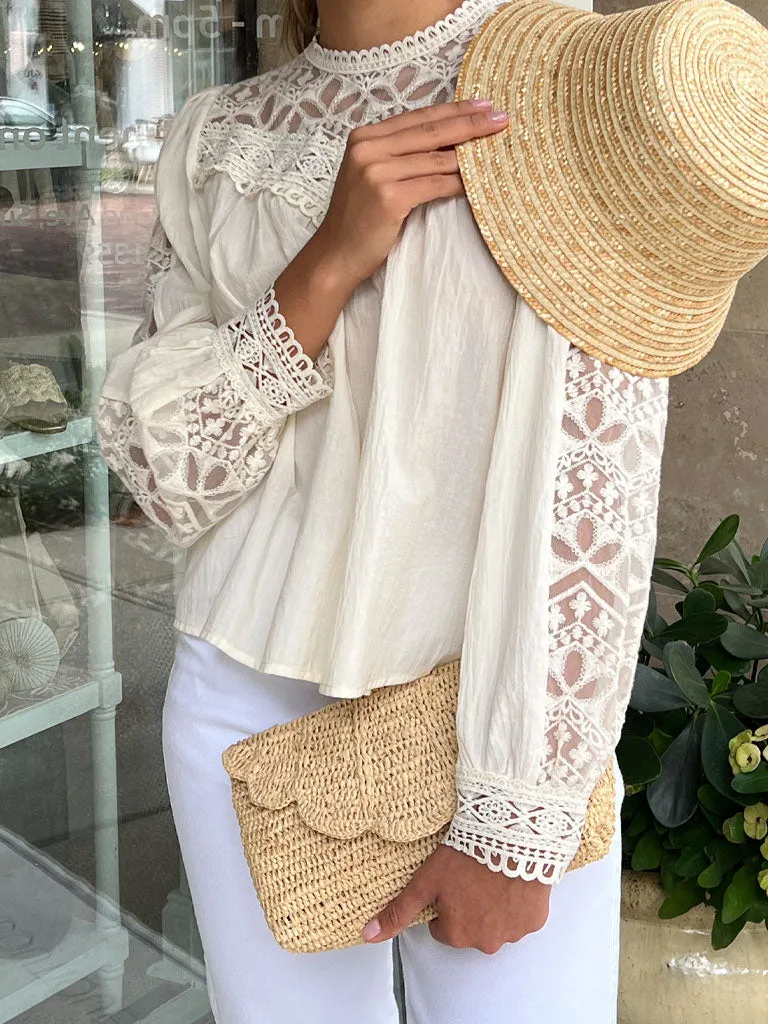 Philippa Cotton & Lace Blouse