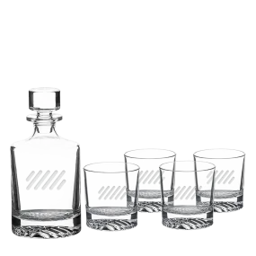 Polar Camel Glass Decanter Set with 9 oz. Glasses and Gift Box