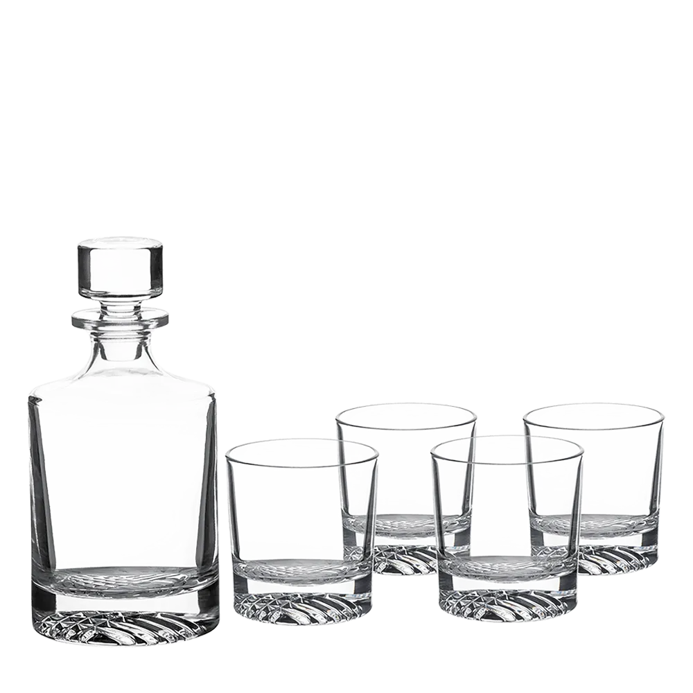 Polar Camel Glass Decanter Set with 9 oz. Glasses and Gift Box
