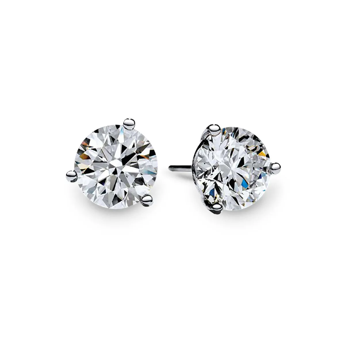 Premier Round Brilliant Diamond Stud Earrings