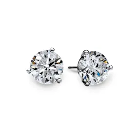 Premier Round Brilliant Diamond Stud Earrings