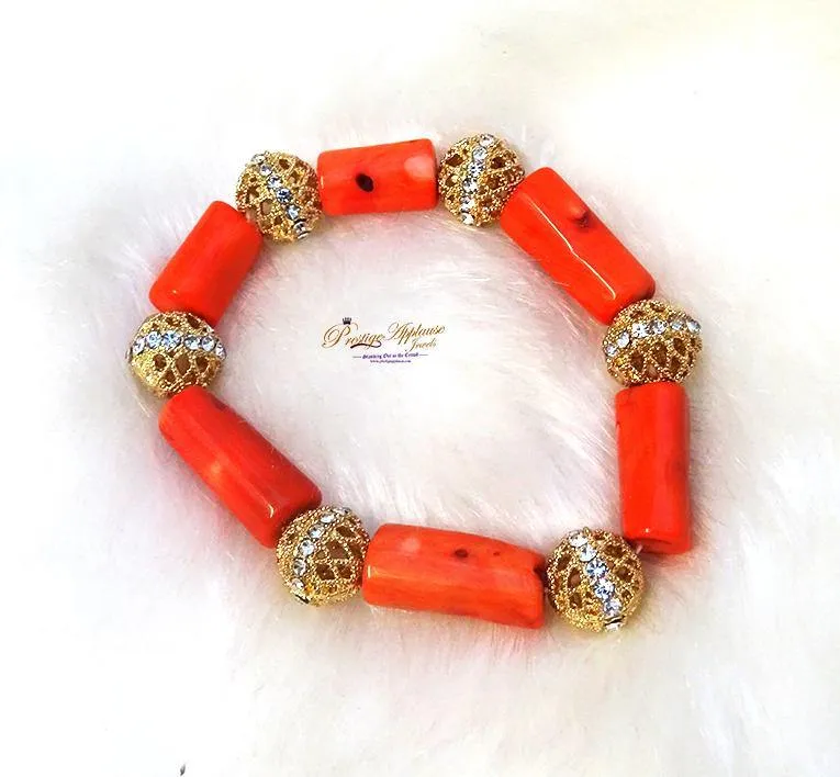 PrestigeApplause Women Original Tradition Coral Bead Just Bracelet Jewellery