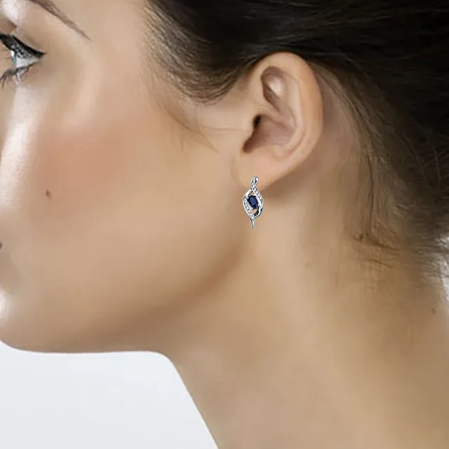 "SAMANTHA" SAPPHIRE & DIAMOND EARRINGS
