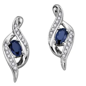 "SAMANTHA" SAPPHIRE & DIAMOND EARRINGS