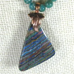Rainbow Calsilica and Amazonite Necklace & Earrings