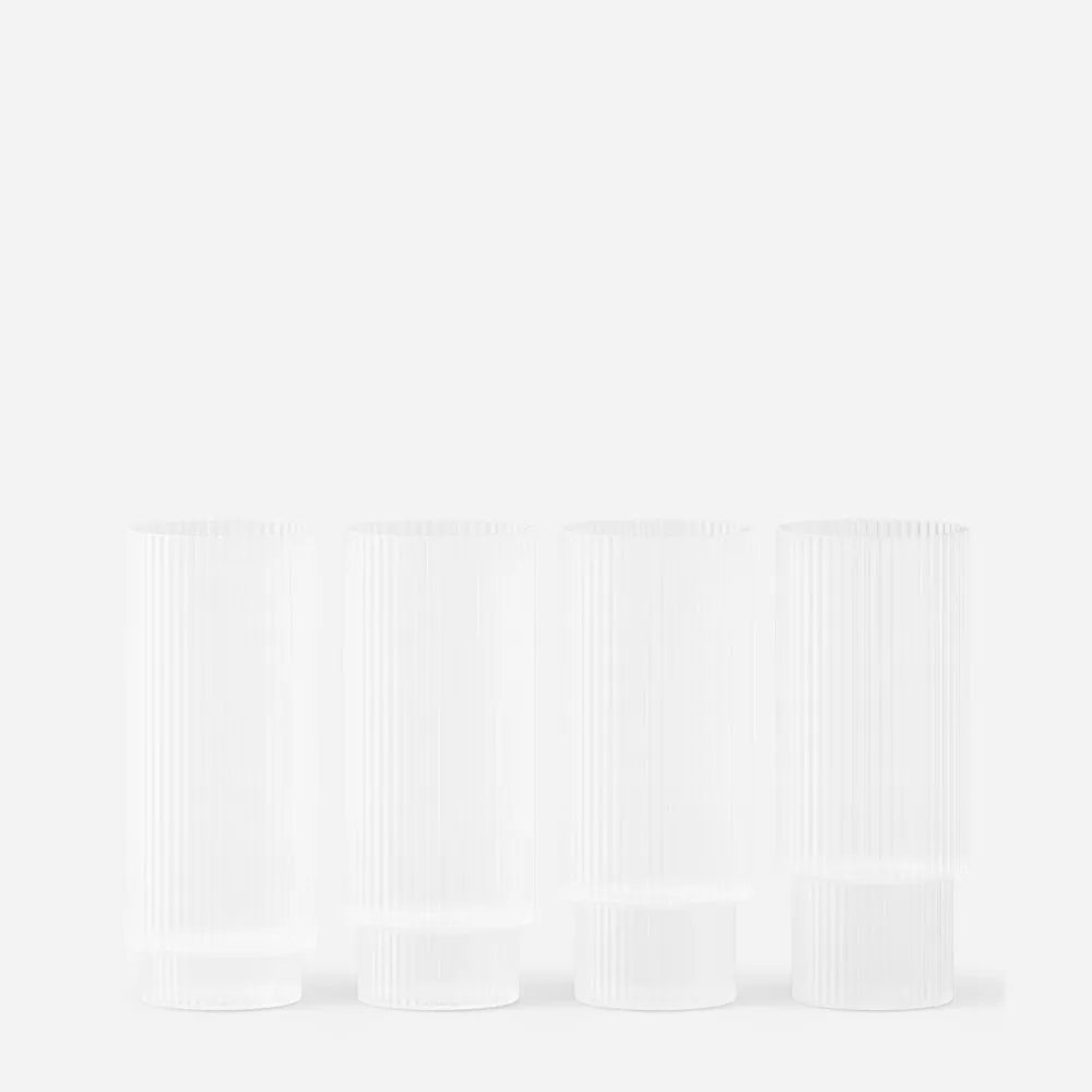 Ripple Long Drink Glasses Set of 4