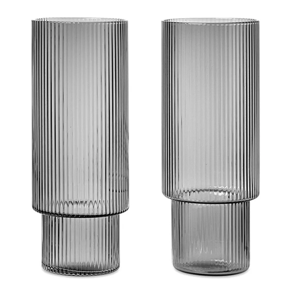 Ripple Long Drink Glasses Set of 4