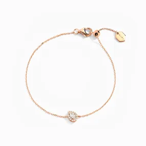 Rock Diamond Pear Chain Bracelet