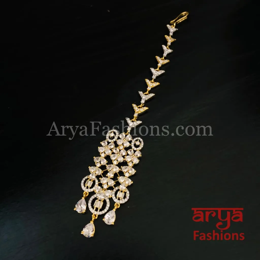 Rose Gold CZ Bridal Choker/ Golden Cubic Zirconia Bridal Necklace