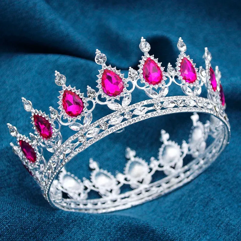 Round Royal Queen King Full Round Crown Party Costume Accessory