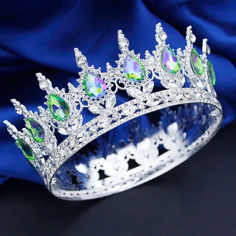 Round Royal Queen King Full Round Crown Party Costume Accessory