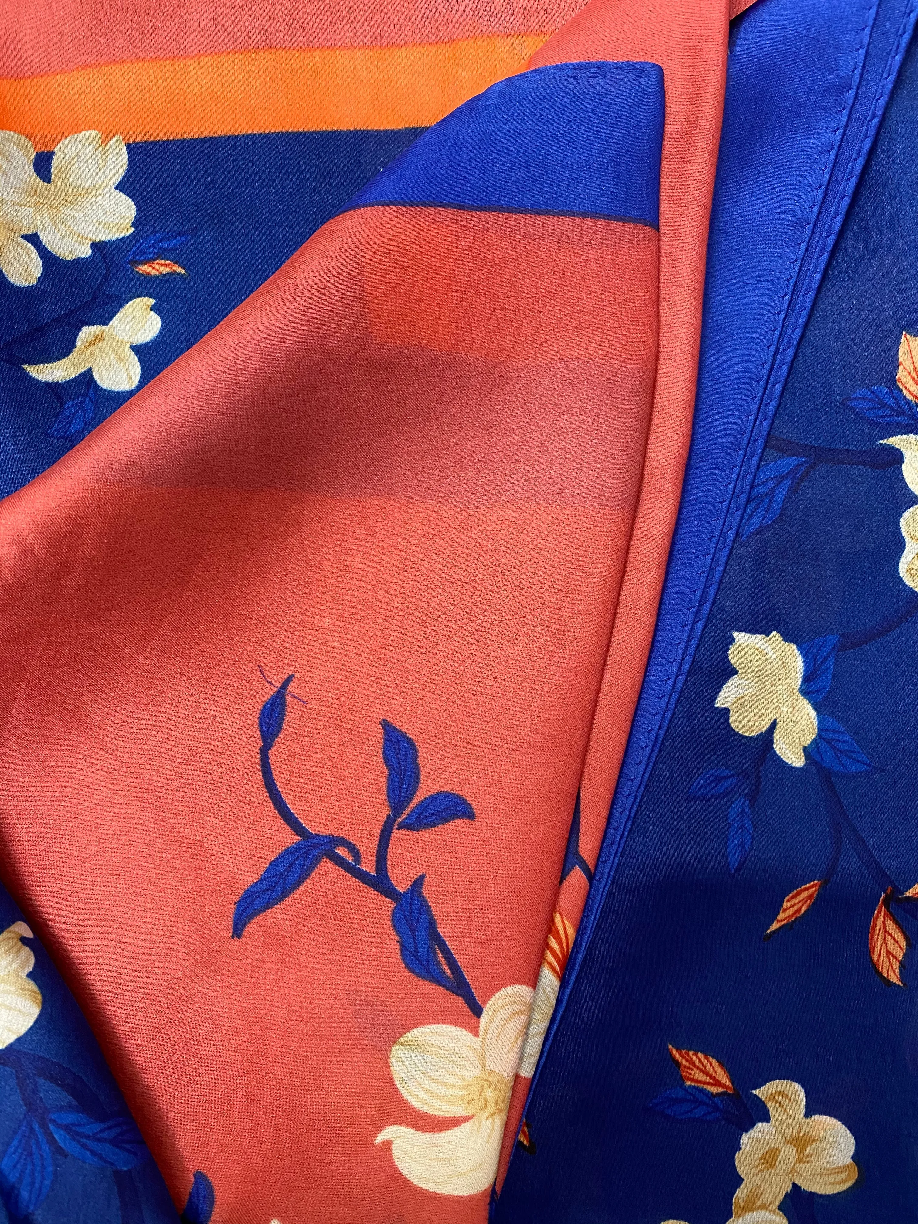 Royal Blue Silk Scarf