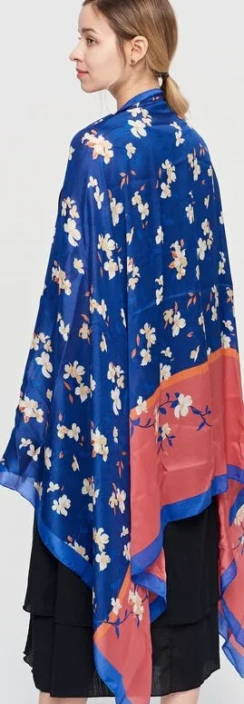Royal Blue Silk Scarf