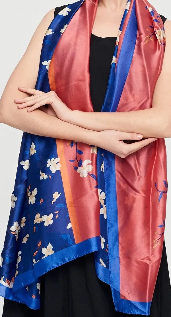 Royal Blue Silk Scarf