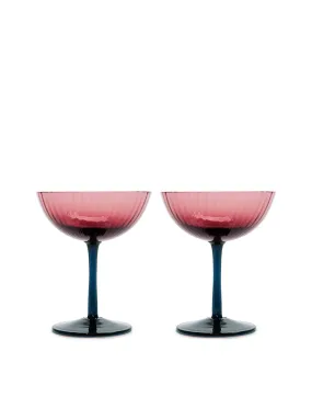 Set of 2 Champagne Coupes - Viola