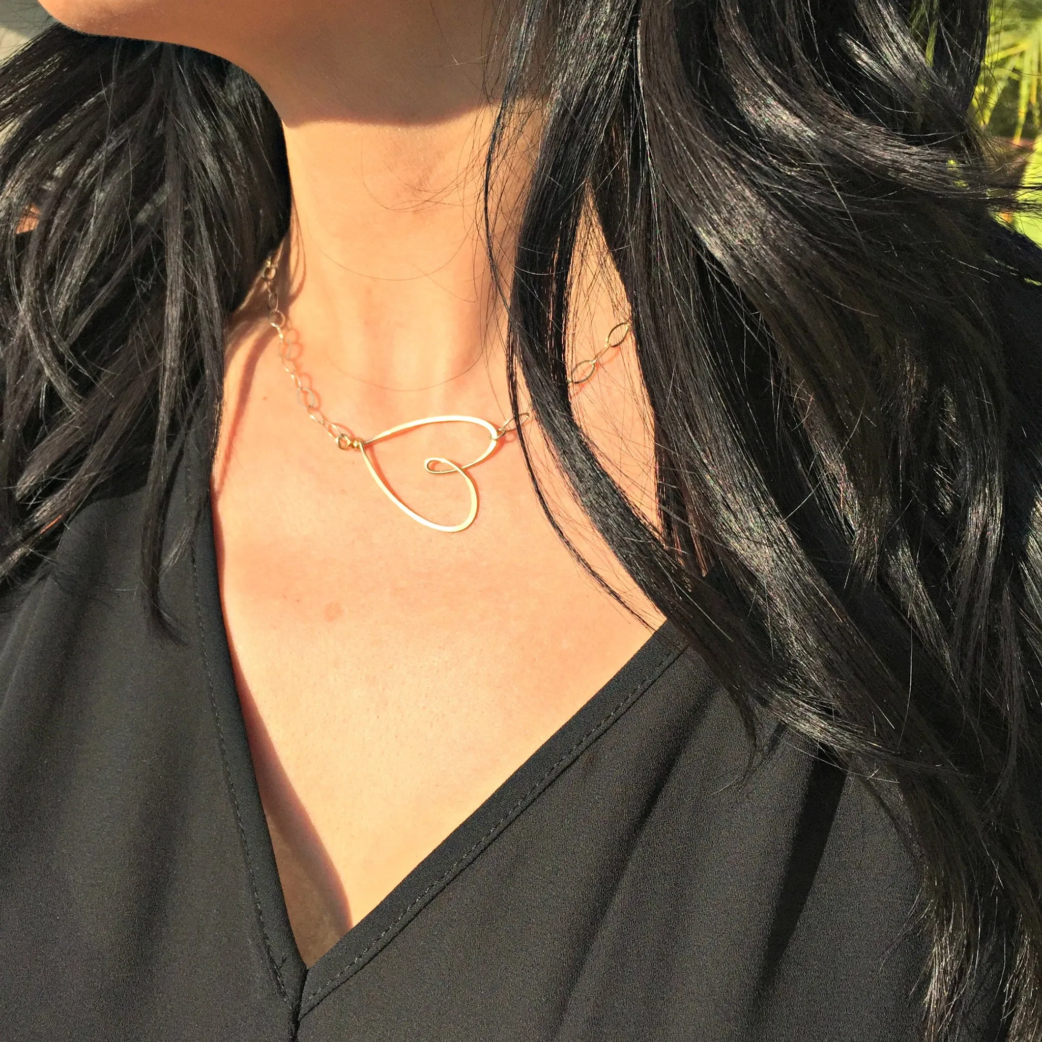 Sideways Heart Necklace