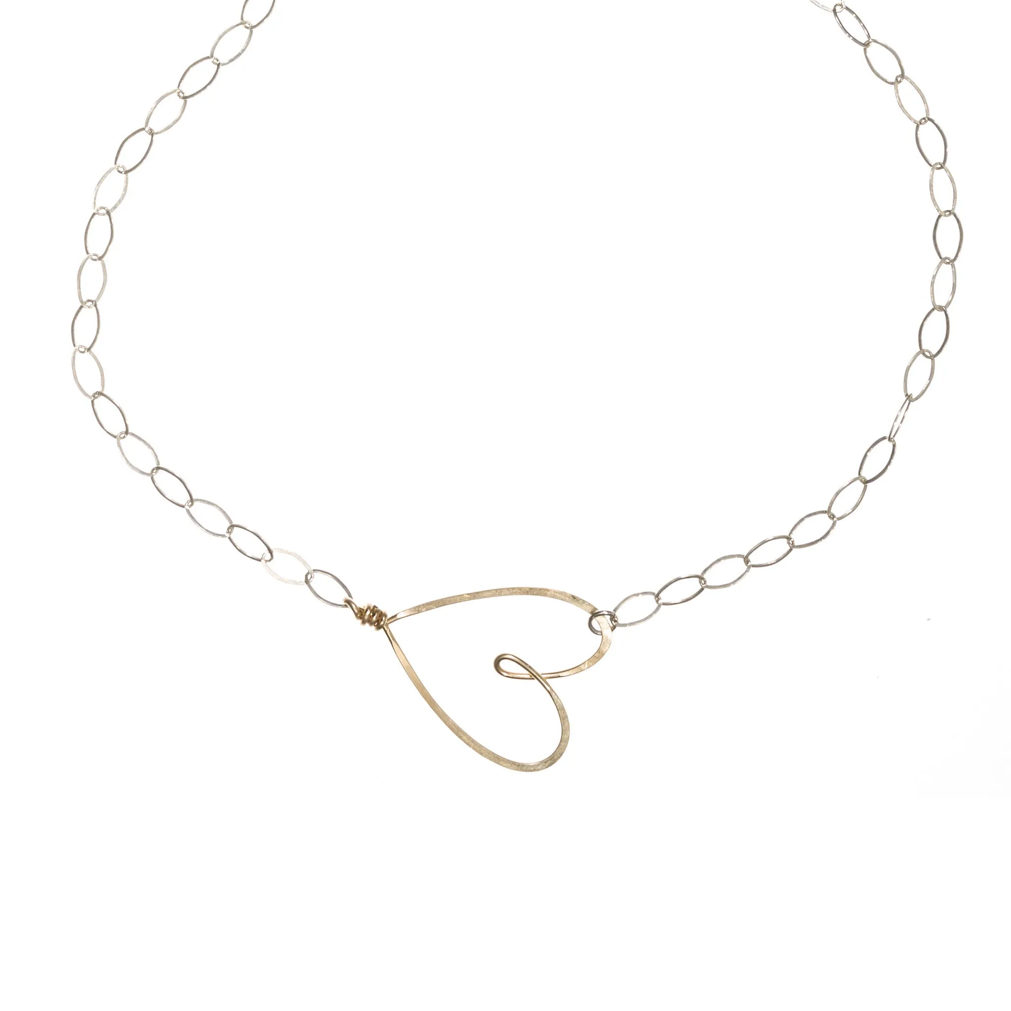 Sideways Heart Necklace