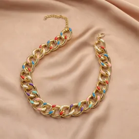 Simple Aluminum Short Rainbow Chain