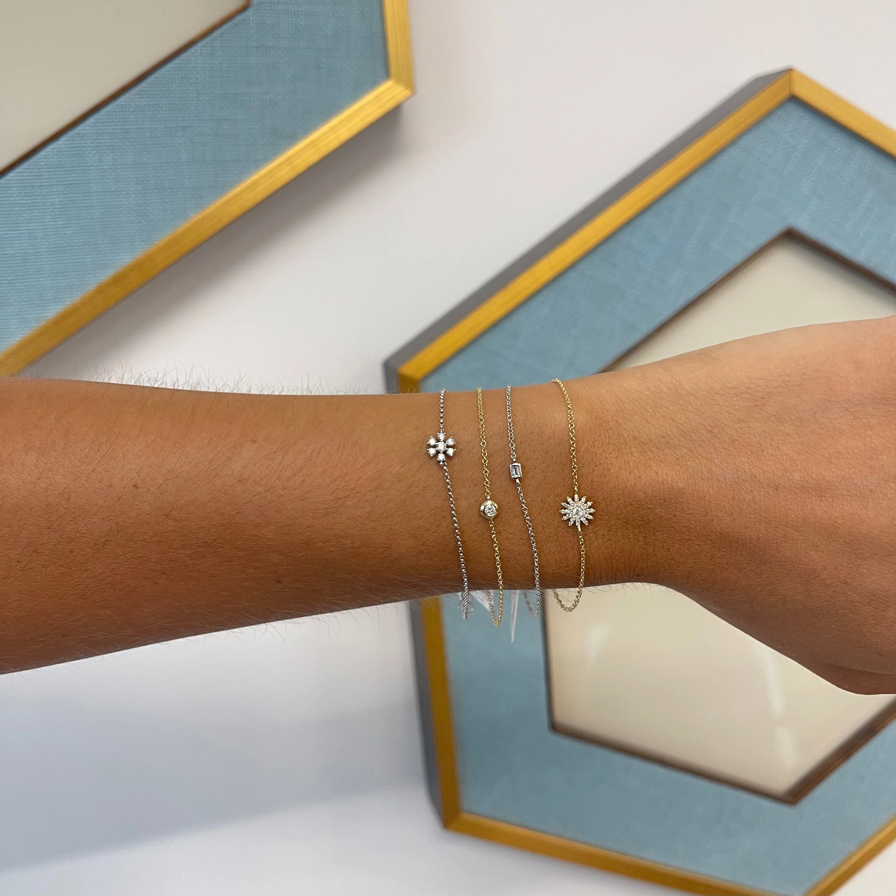 Single Diamond Bezel Bracelet