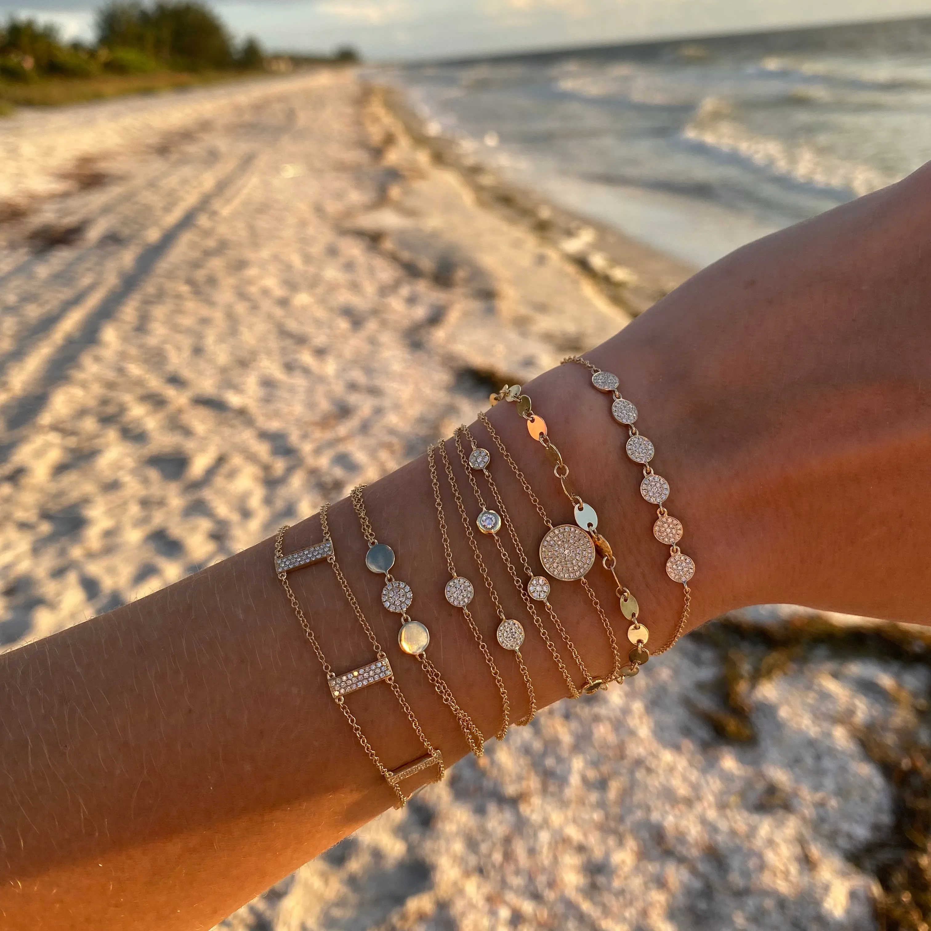 Single Diamond Bezel Bracelet