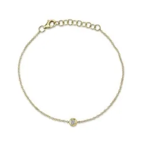 Single Diamond Bezel Bracelet
