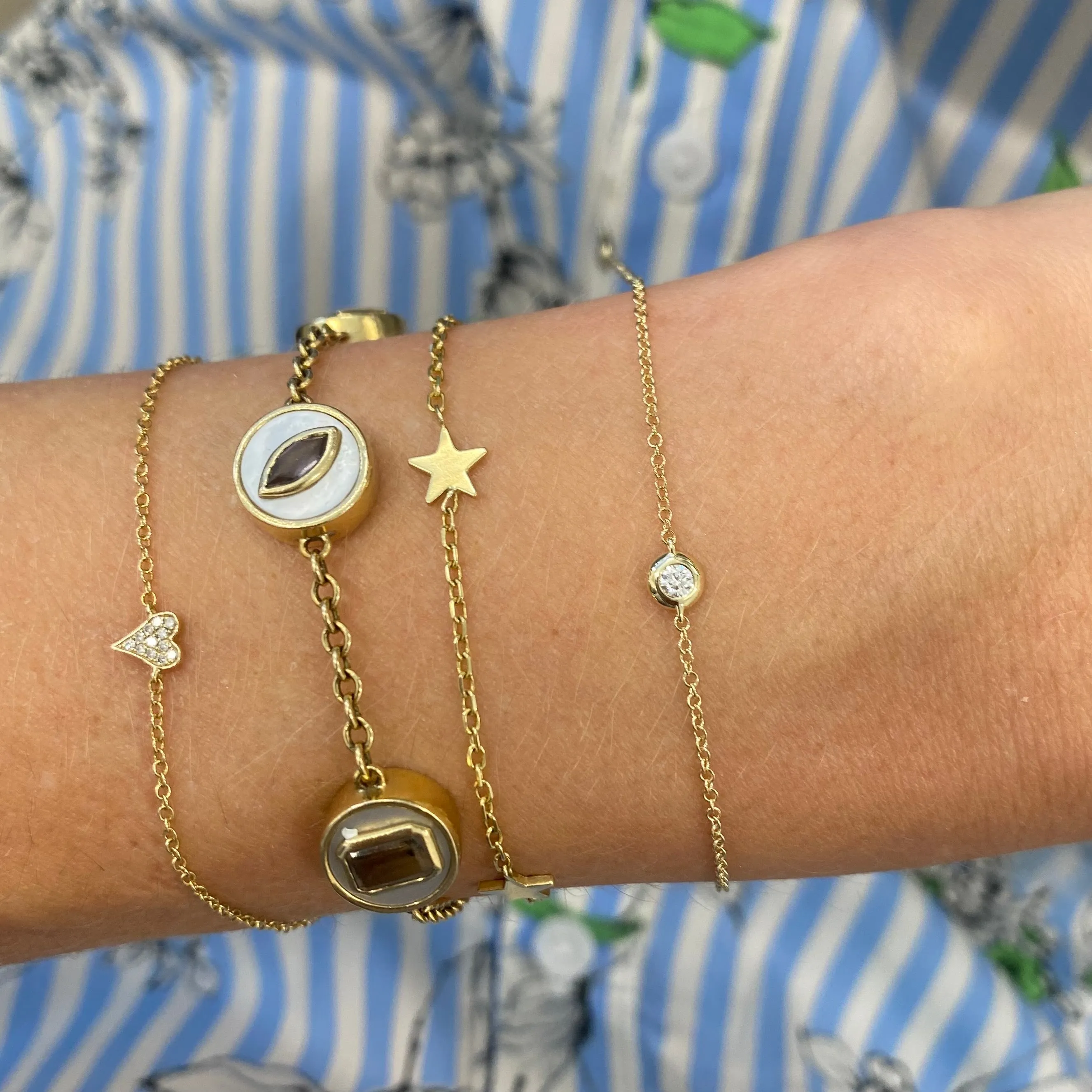 Single Diamond Bezel Bracelet