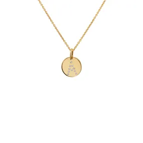 SMALL SPARKLY LETTER 18K YELLOW GOLD