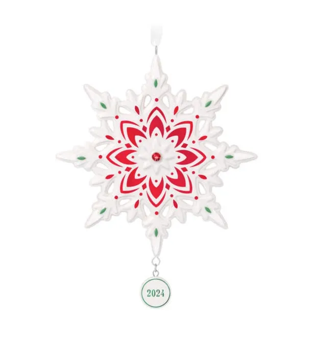 Snowflake 2024 Porcelain Ornament