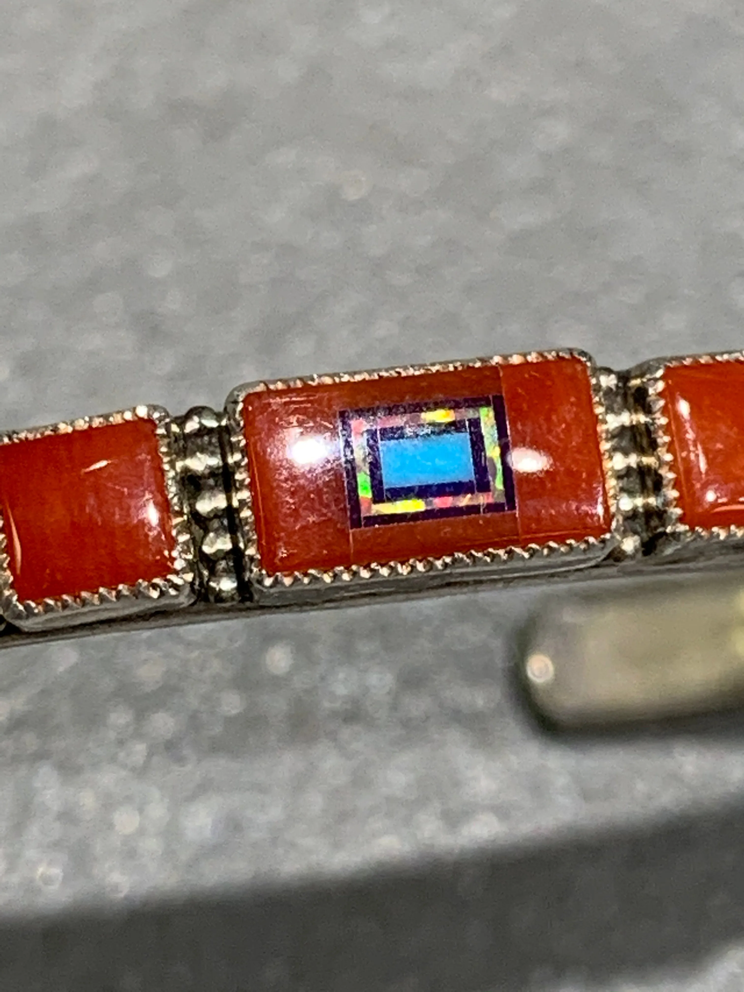 Sterling Silver Coral Bracelet
