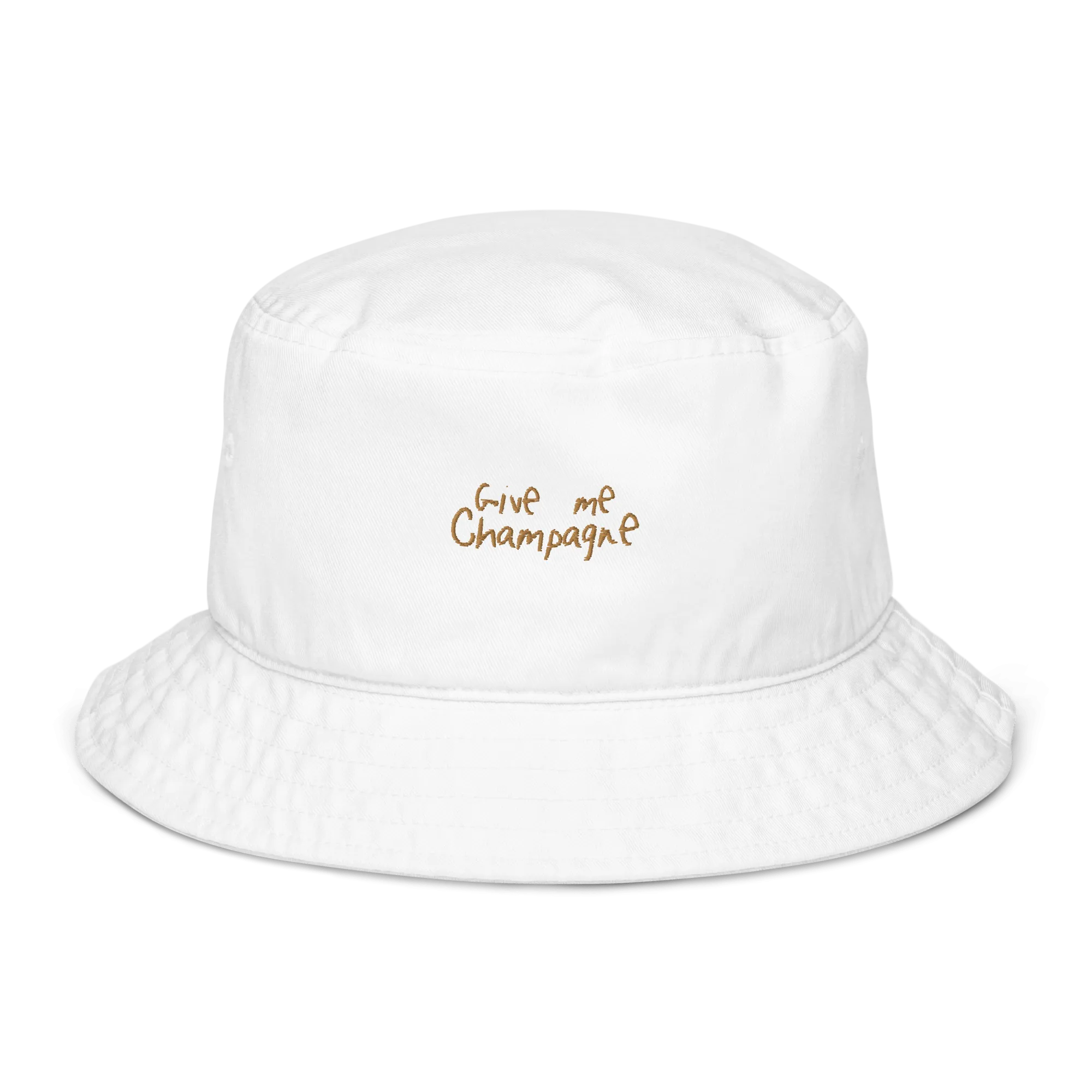 The Give me Champagne Organic bucket hat