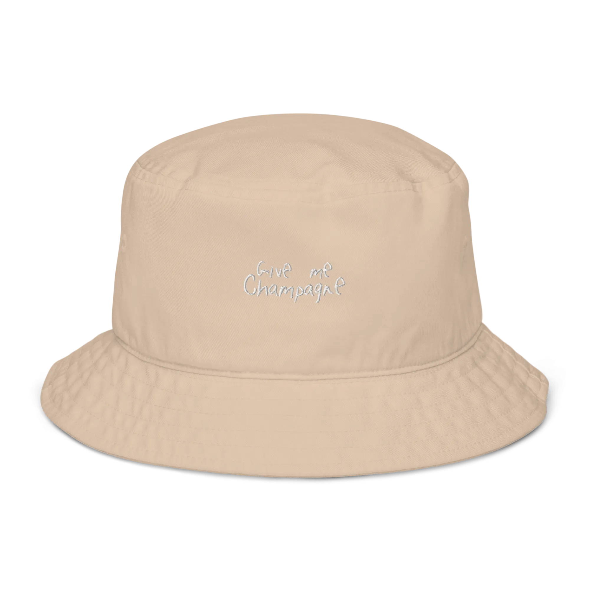 The Give me Champagne Organic bucket hat