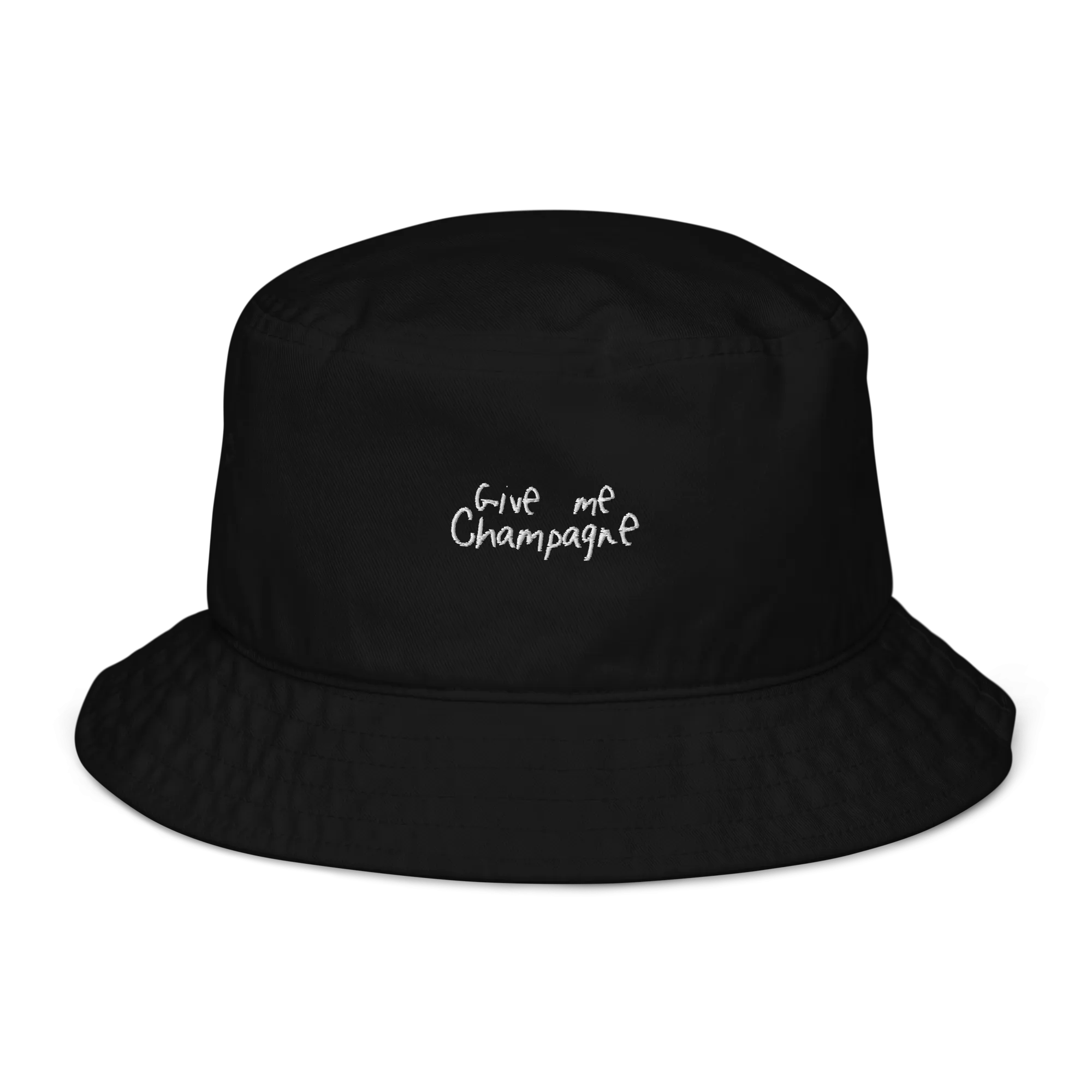 The Give me Champagne Organic bucket hat