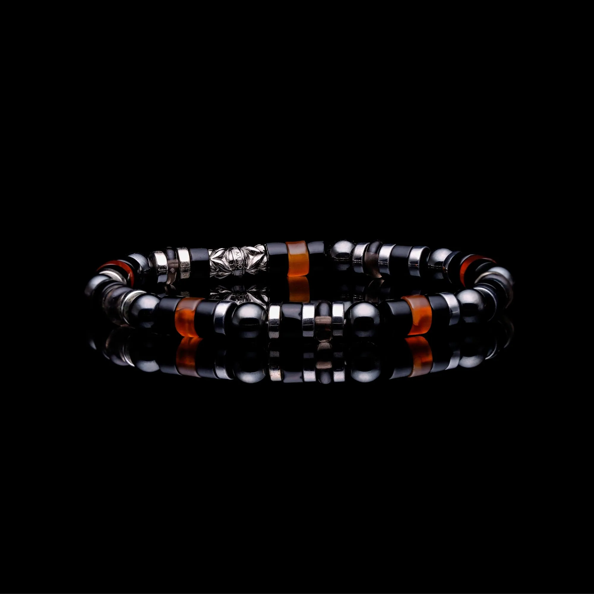 The Gladiator | Onyx, Hematite Beaded Bracelet