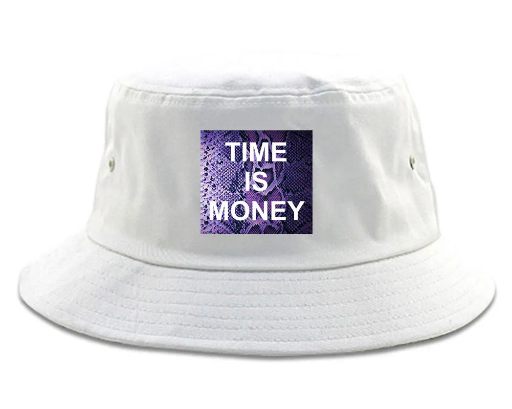 Time Is Money Snakesin Print Bucket Hat