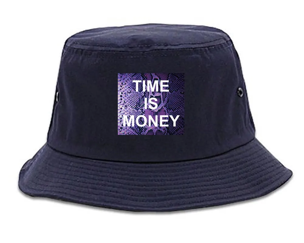 Time Is Money Snakesin Print Bucket Hat