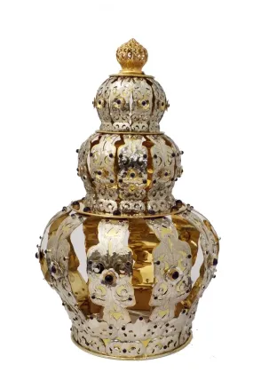 Torah Crown 3 Tier Gold & Silver
