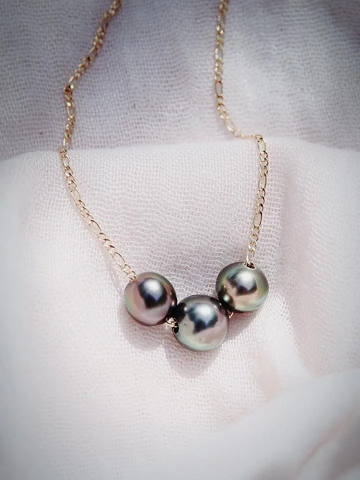 Triple Floating Tahitian Pearl Necklace - Mililani