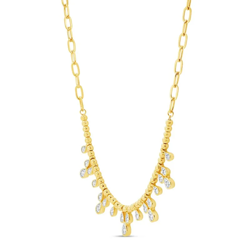Uneek Alexandria Collection Choker Necklace in 18k Yellow Gold