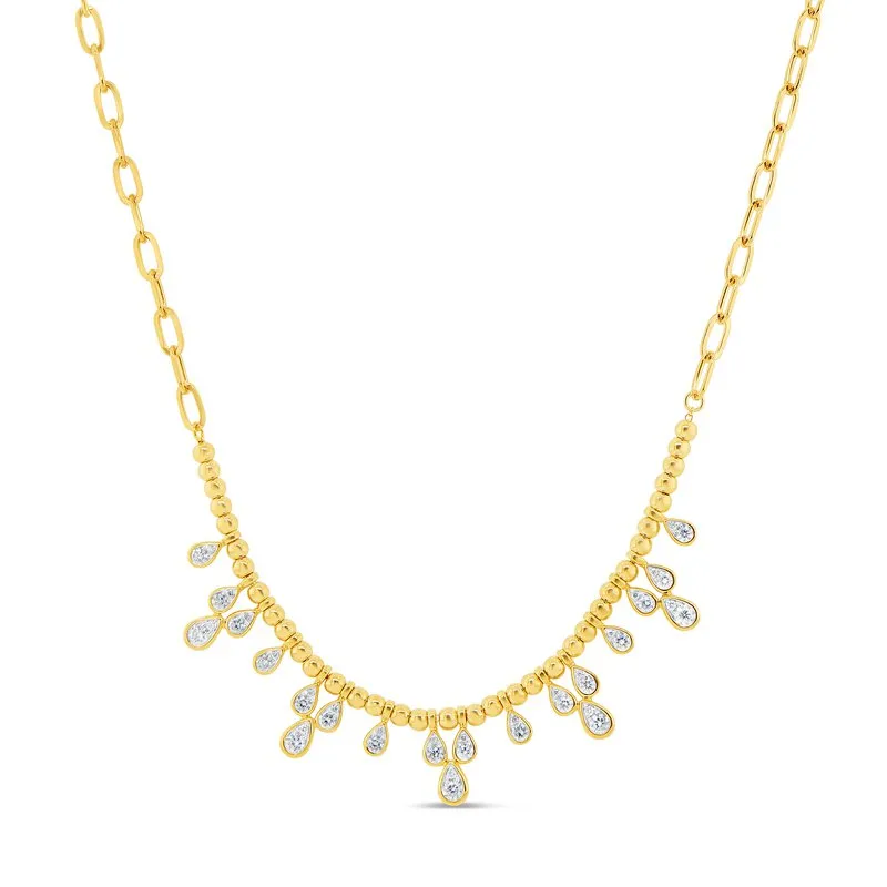 Uneek Alexandria Collection Choker Necklace in 18k Yellow Gold