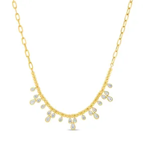 Uneek Alexandria Collection Choker Necklace in 18k Yellow Gold