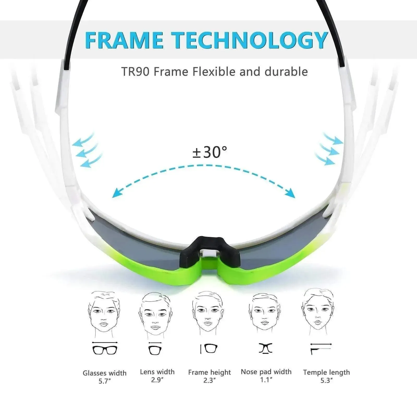 Unisex Cycling Sunglasses Polarized Glasses For Road MTB