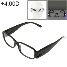 UV Protection White Resin Lens Reading Glasses with Currency Detecting Function,  4.00D
