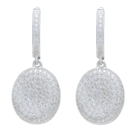 Vogue Solitaire Disc CZ Earrings IJ15CSSER038
