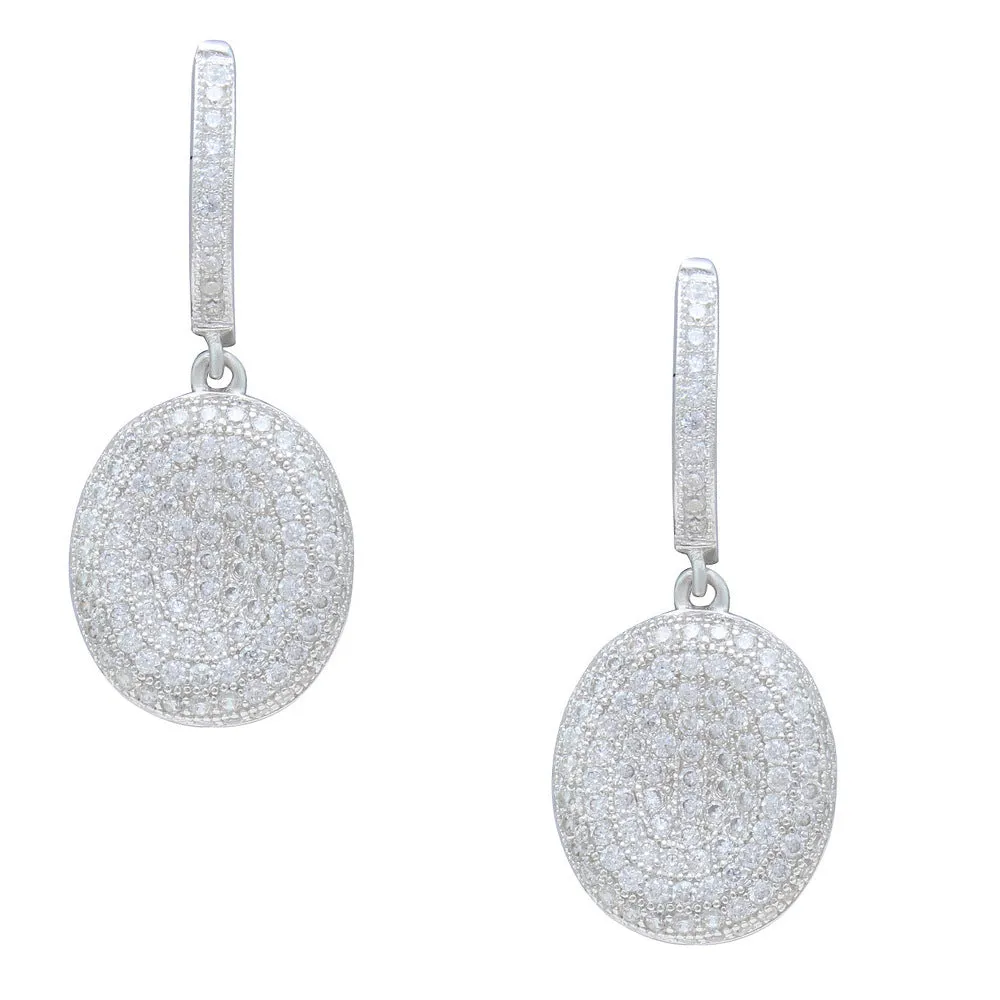 Vogue Solitaire Disc CZ Earrings IJ15CSSER038