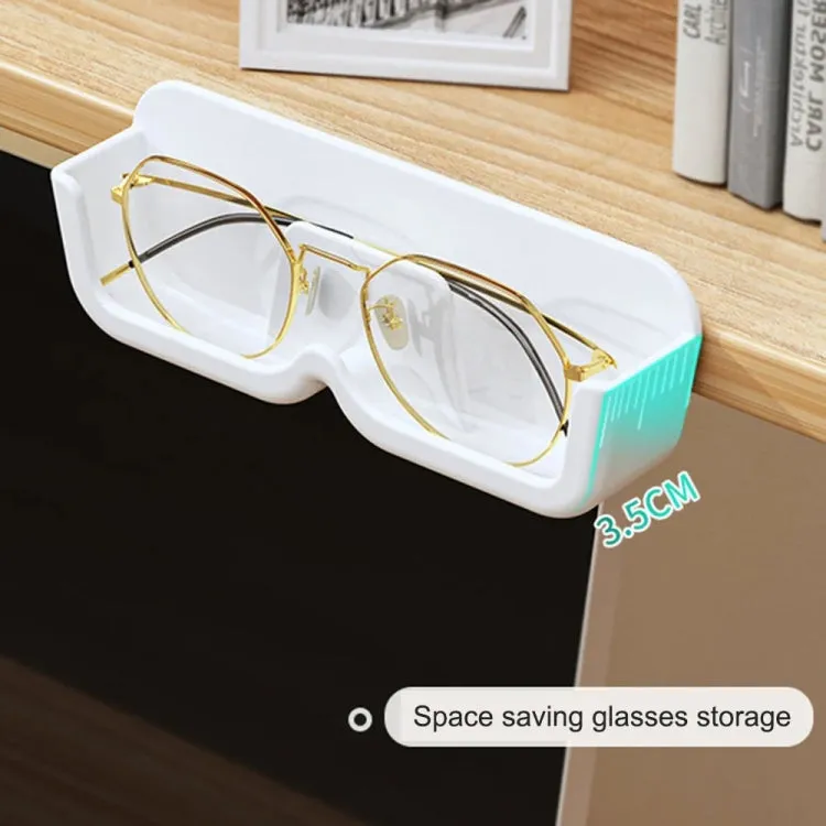 Wall-Mounted Adhesive Sunglasses Storage Shelf Eyeglasses Display Stand(Grey)