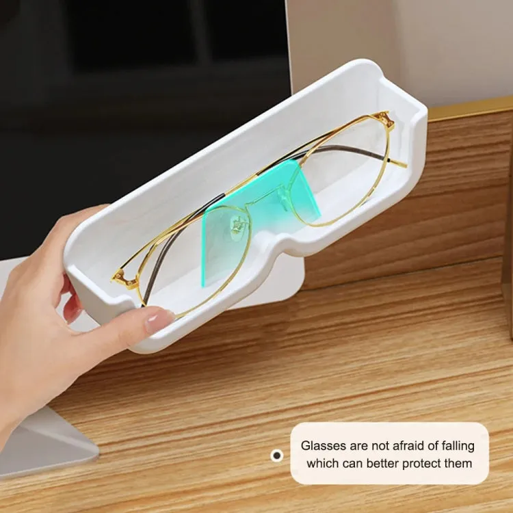 Wall-Mounted Adhesive Sunglasses Storage Shelf Eyeglasses Display Stand(Grey)