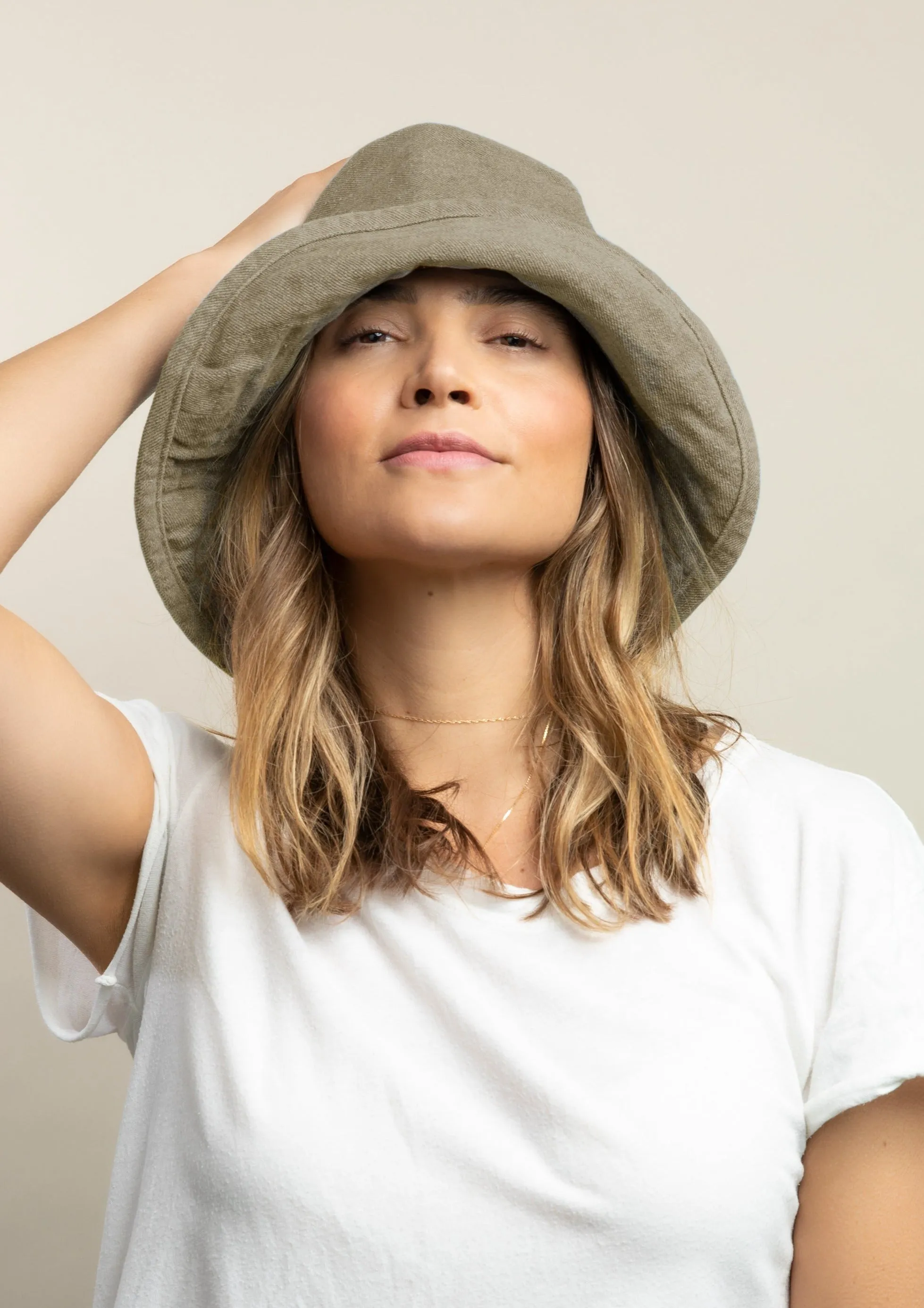 Washed Cotton Crusher- Khaki