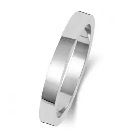 Wedding Band 18K Flat Flat 2.5 mm-1.4 Wedding  Ring WQ172WM/I