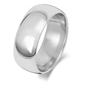 Wedding Band 9K Trad Court 8mm Wedding  Ring W168WH