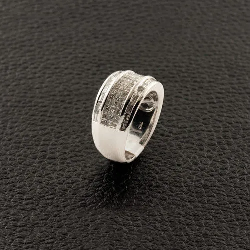 Wide Diamond Band